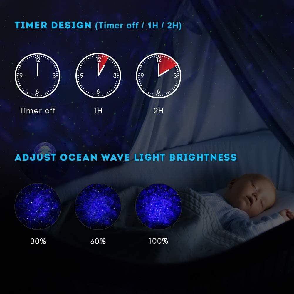 The Wave Lights Starry Night Projector - W/ Bluetooth Speaker