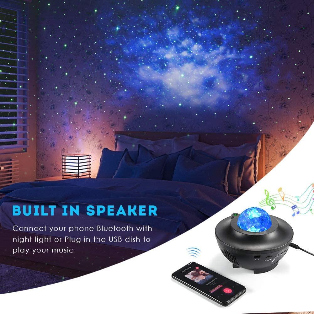 The Wave Lights Starry Night Projector - W/ Bluetooth Speaker