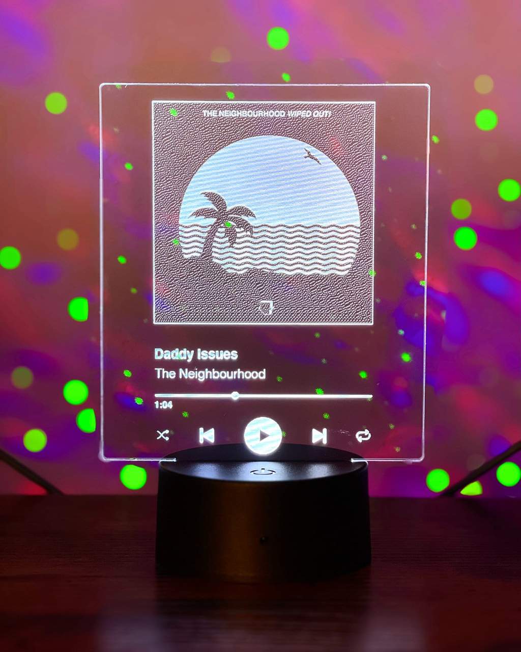 The Wave Lights Night Light Custom Album Cover Night Light