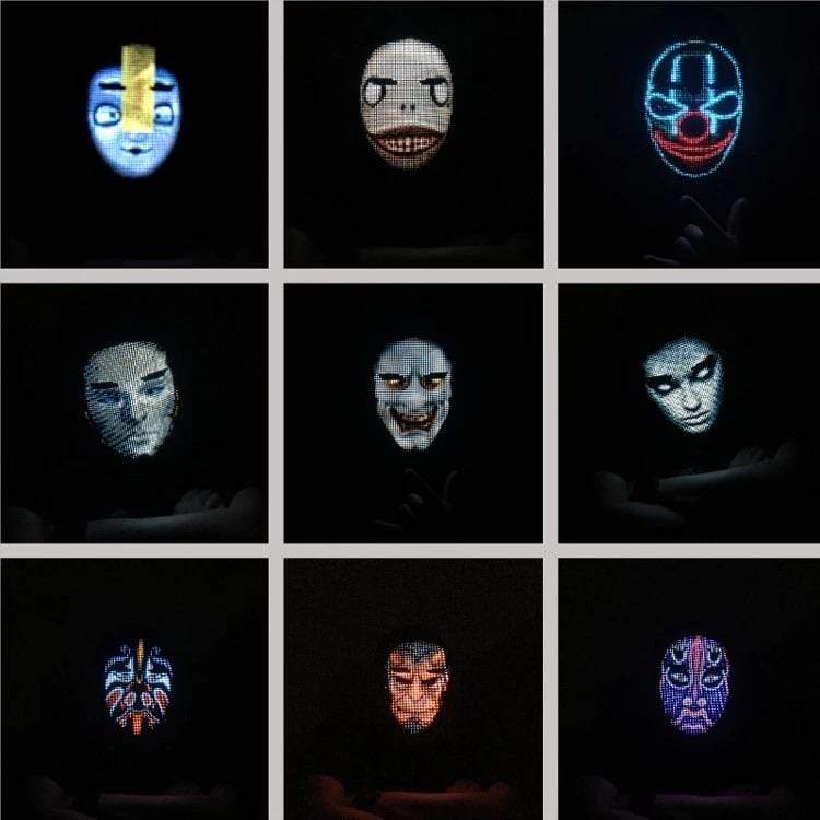 The Wave Lights Face Mask Shifting LED Face Mask
