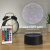 The Wave Lights Night Light Original (5x6 inches) Custom Map Night Light